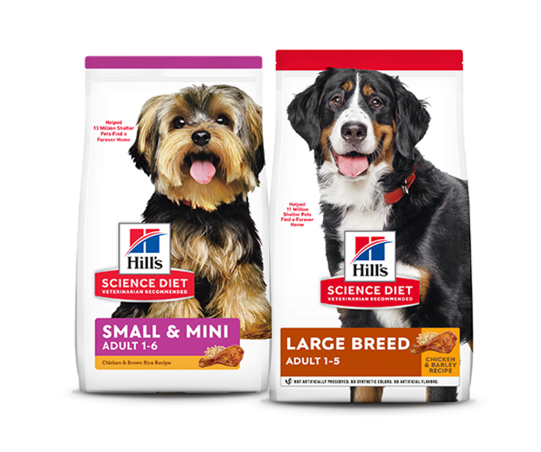 Science Diet for small and large breed