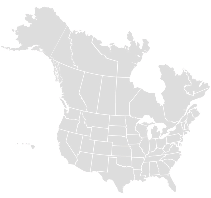 U.S. map of participating shelter locations