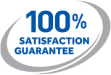 100% satisfaction guarantee logo